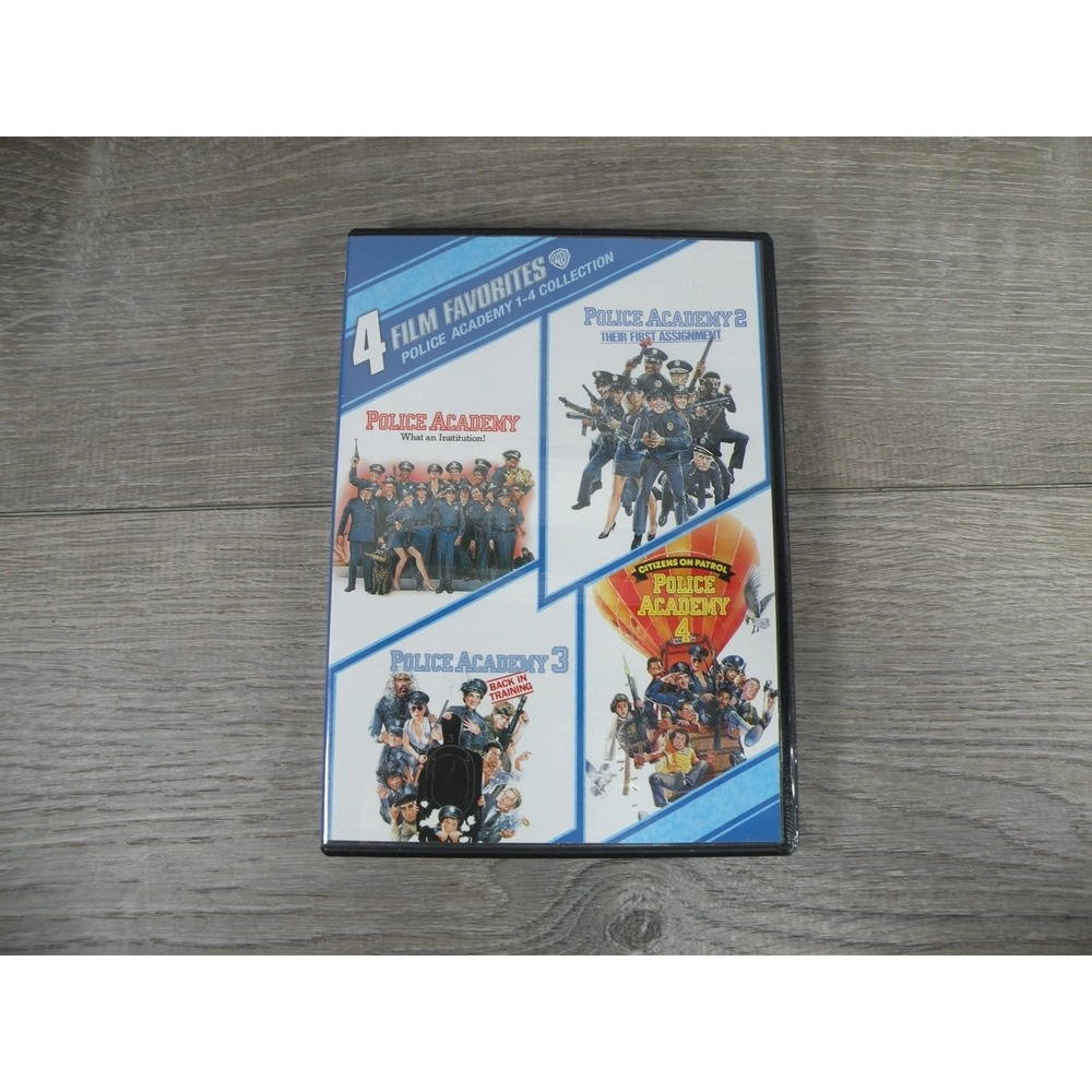 Police Academy 1-4 Film‎ Favorites DVD Collection Steve Guttenberg Comedy